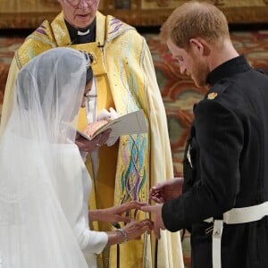 Le prince Harry et Meghan Markle, duchesse de Sussex - Cérémonie de mariage du prince Harry et de Meghan Markle en la chapelle Saint-George au château de Windsor, Royaume Uni, le 19 mai 2018.