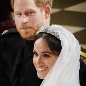 Le prince Harry et Meghan Markle, duchesse de Sussex - Cérémonie de mariage du prince Harry et de Meghan Markle en la chapelle Saint-George au château de Windsor, Royaume Uni, le 19 mai 2018.