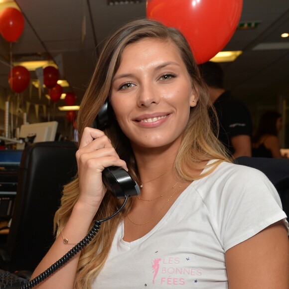 Camille Cerf lors de la 13ème édition du Charity Day dans la salle des marchés d'Aurel BGC dans le quartier de la Bourse à Paris le 11 septembre 2017.© Veeren / Bestimage