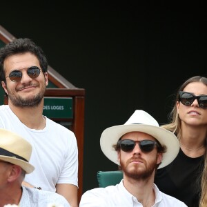 Amir Haddad et sa femme Lital en tribune lors des internationaux de tennis de Roland-Garros le 28 mai 2018. © Dominique Jacovides / Cyril Moreau / Bestimage