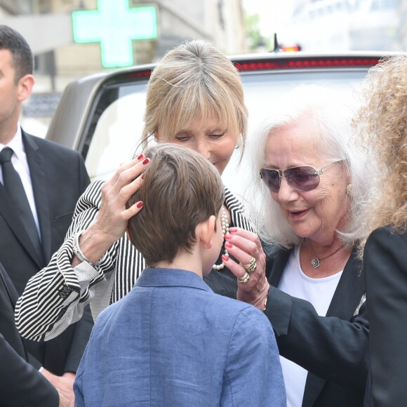 Roselyne Bracchi (femme de Pierre Bellemare) - Obsèques de Pierre Bellemare à l'église Saint-Roch de Paris, France, le 31 mai 2018.