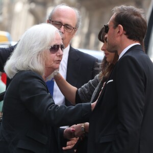 Roselyne Bracchi (femme de Pierre Bellemare) - Obsèques de Pierre Bellemare à l'église Saint-Roch de Paris, France, le 31 mai 2018.