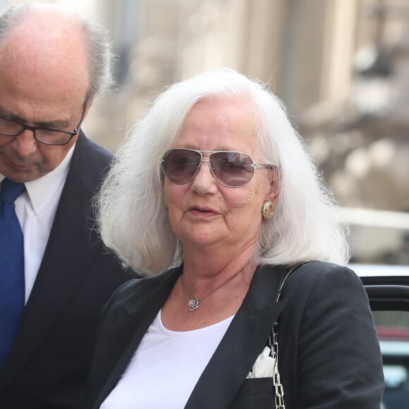 Roselyne Bracchi (femme de Pierre Bellemare) - Obsèques de Pierre Bellemare à l'église Saint-Roch de Paris, France, le 31 mai 2018.