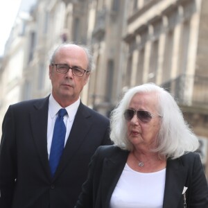 Roselyne Bracchi (femme de Pierre Bellemare) - Obsèques de Pierre Bellemare à l'église Saint-Roch de Paris, France, le 31 mai 2018