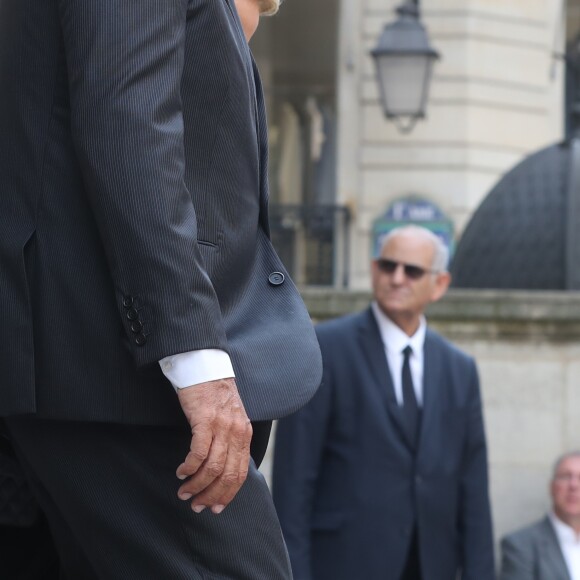 Pierre Dhostel (fils de Pierre Bellemare) - Obsèques de Pierre Bellemare à l'église Saint-Roch de Paris, France, le 31 mai 2018.