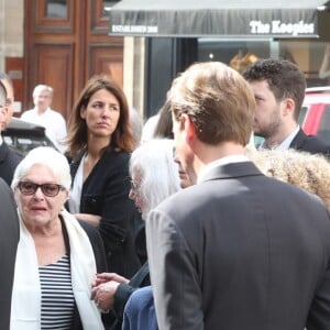 Line Renaud et les memebres de la famille - Obsèques de Pierre Bellemare à l'église Saint-Roch de Paris, France, le 31 mai 2018.