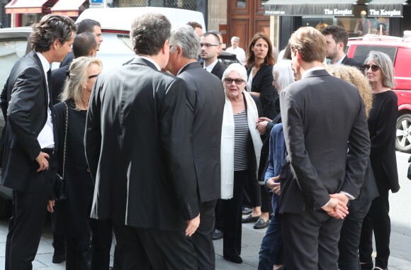 Line Renaud et les memebres de la famille - Obsèques de Pierre Bellemare à l'église Saint-Roch de Paris, France, le 31 mai 2018.