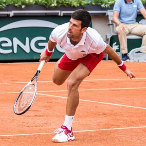 Novak Djokovic à Roland-Garros le 30 mai 2018.