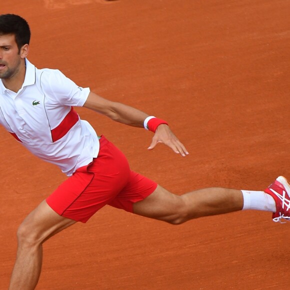 Novak Djokovic à Roland-Garros le 30 mai 2018.