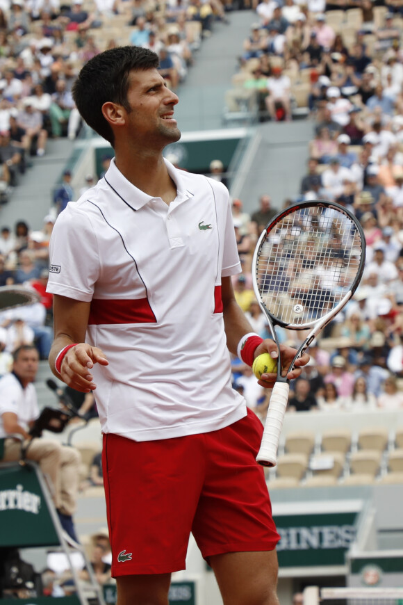 Novak Djokovic à Roland-Garros le 30 mai 2018.