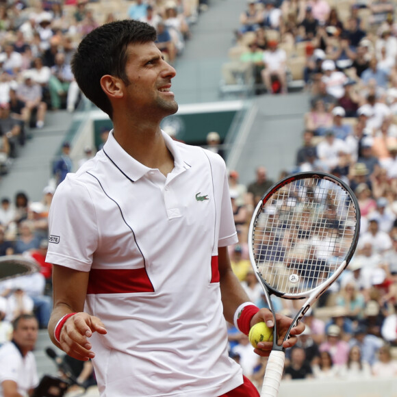 Novak Djokovic à Roland-Garros le 30 mai 2018.