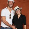 Shirley Bousquet, enceinte, et son compagnon Charles au village des Internationaux de France de Tennis de Roland-Garros à Paris le 3 juin 2018. © Dominique Jacovides-Cyril Moreau / Bestimage