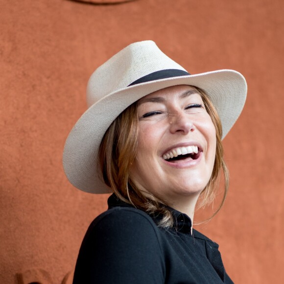 Shirley Bousquet, enceinte, au village des Internationaux de France de Tennis de Roland-Garros à Paris le 3 juin 2018. © Dominique Jacovides-Cyril Moreau / Bestimage
