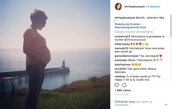 Shirley Bousquet annonce sa grossesse sur Instagram, fin mai 2018.