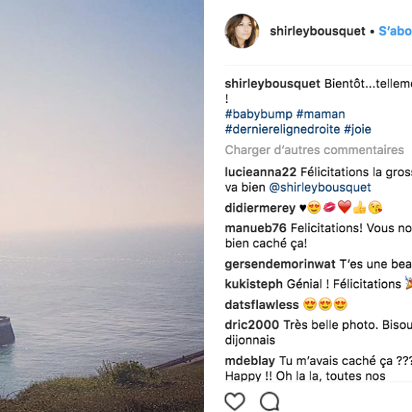 Shirley Bousquet annonce sa grossesse sur Instagram, fin mai 2018.