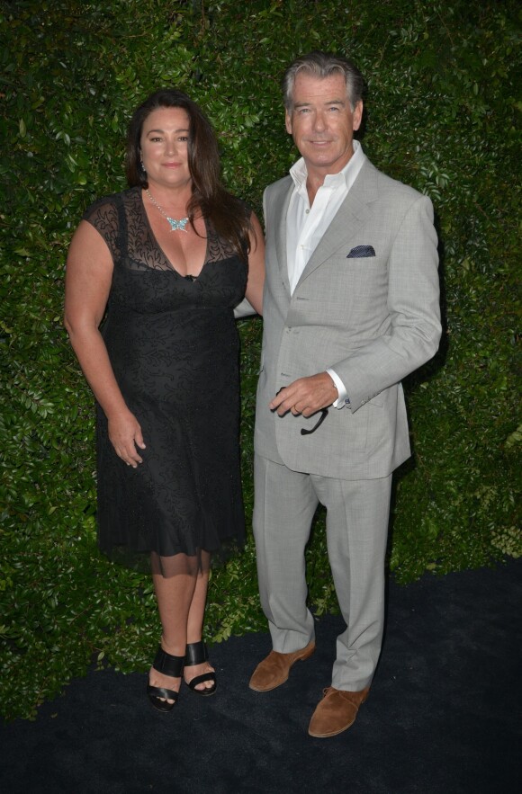 Pierce Brosnan et sa femme Keely Shaye Smith au diner caritatif Chanel au profit de la fondation NRDC à Malibu. Los Angeles, le 2 juin 2018.