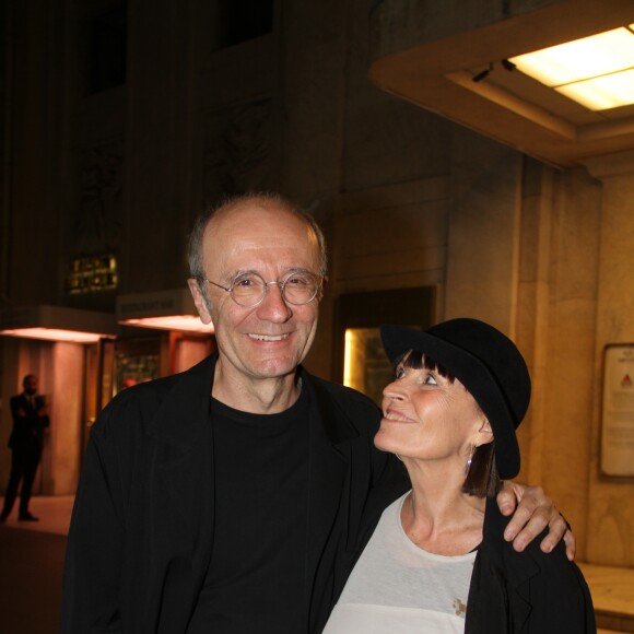 Exclusif - Philippe Geluck et sa femme Dany - L.Baffie fête ses 60 ans avec ses amis au Manko à Paris, France, le 19 avril 2018. © Philippe Baldini/Bestimage