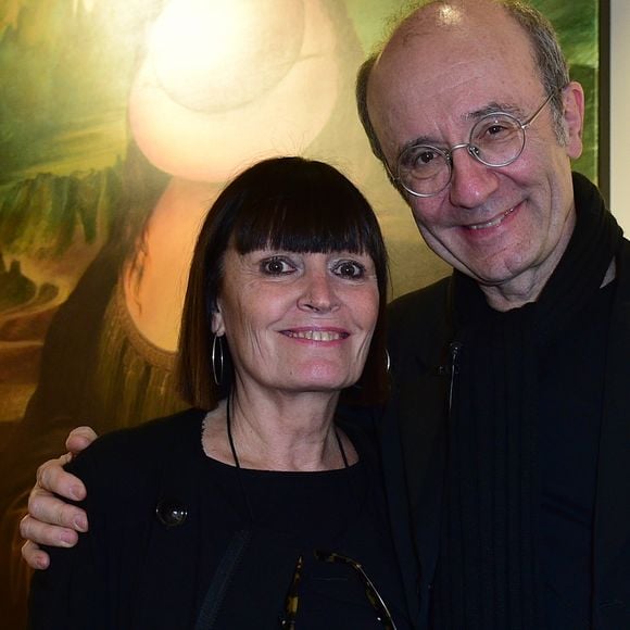 Exclusif - Philippe Geluck et sa femme Dany - Vernissage de l'exposition "L'Art et Le Chat" de Philippe Geluck au Musée en Herbe à Paris, le 10 février 2016. © Giancarlo Gorassini/Bestimage