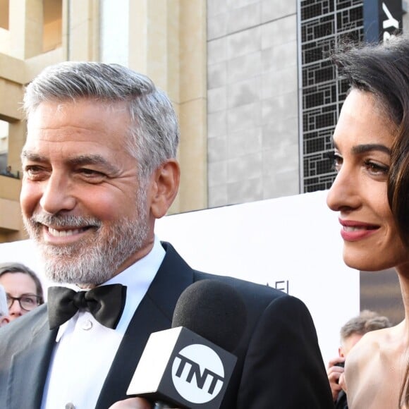 George Clooney et sa femme Amal Clooney - People à la soirée annuelle "AFI Life Achievement Award" à Los Angeles. Le 7 juin 2018 © Birdie Thompson / Zuma Press / Bestimage