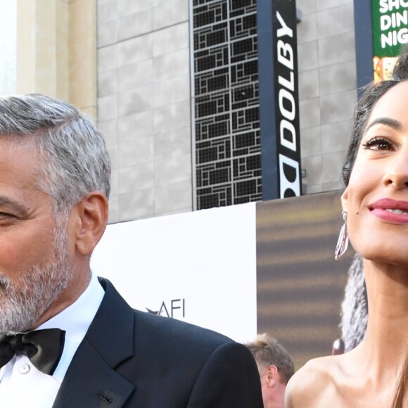 George Clooney et sa femme Amal Clooney - People à la soirée annuelle "AFI Life Achievement Award" à Los Angeles. Le 7 juin 2018 © Birdie Thompson / Zuma Press / Bestimage