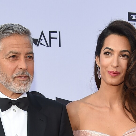 George Clooney et sa femme Amal Clooney - People à la soirée annuelle "AFI Life Achievement Award" à Los Angeles. Le 7 juin 2018