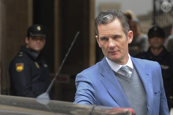 Iñaki Urdangarin, mari de l'infante Cristina d'Espagne, quittant le tribunal de Palma de Majorque le 23 février 2017.