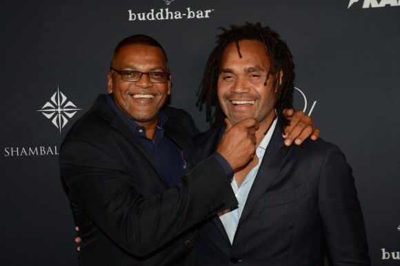 Semi-Exclusif - Bernard Lama, Christian Karembeu - A l'occasion des 20 ans de la victoire de l'équipe de France, les bleus 98 se sont rendus à un dîner organisé au Buddha Bar avec tous les joueurs et leur famille le 11 juin 2018. © Rachid Bellak/Bestimage