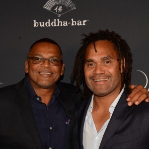 Semi-Exclusif - Bernard Lama, Christian Karembeu - A l'occasion des 20 ans de la victoire de l'équipe de France, les bleus 98 se sont rendus à un dîner organisé au Buddha Bar avec tous les joueurs et leur famille le 11 juin 2018. © Rachid Bellak/Bestimage