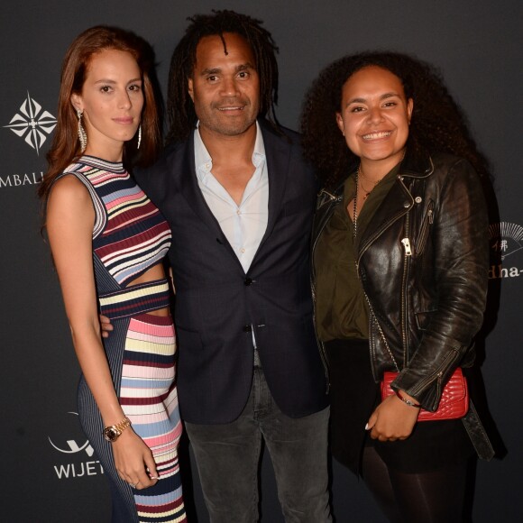 Semi-Exclusif - Christian Karembeu et sa femme Jackie Chamoun et sa fille aînée Inès - A l'occasion des 20 ans de la victoire de l'équipe de France, les bleus 98 se sont rendus à un dîner organisé au Buddha Bar avec tous les joueurs et leur famille le 11 juin 2018. © Rachid Bellak/Bestimage