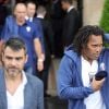 Christian Karembeu - Les joueurs de football de l'équipe de France 98 championne du monde quittent l'hôtel Crillon à l'occasion du 20ème anniversaire de leur victoire. Paris le 11 juin 2018.