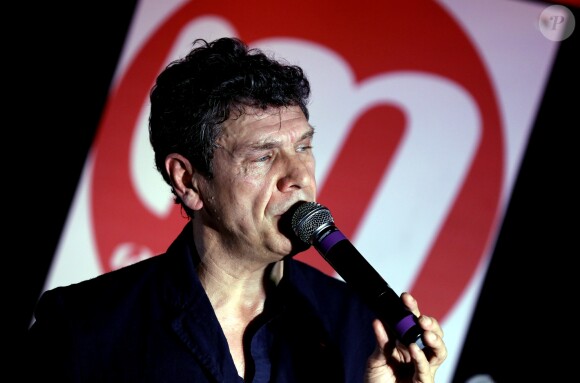 Exclusif - Marc Lavoine en concert privé organisé par la station M Radio sur un bateau mouche qui naviguait sur la Seine à Paris, le 12 juin 2018. © Dominique Jacovides/Bestimage