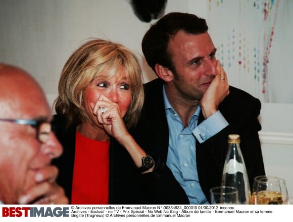 Exclusif - Album de famille - Emmanuel Macron et sa femme Brigitte © Archives personnelles de Emmanuel Macron