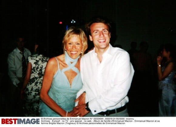 Exclusif - Album de famille d'Emmanuel Macron - Emmanuel Macron et sa femme Brigitte Macron © Archives personnelles de Emmanuel Macron