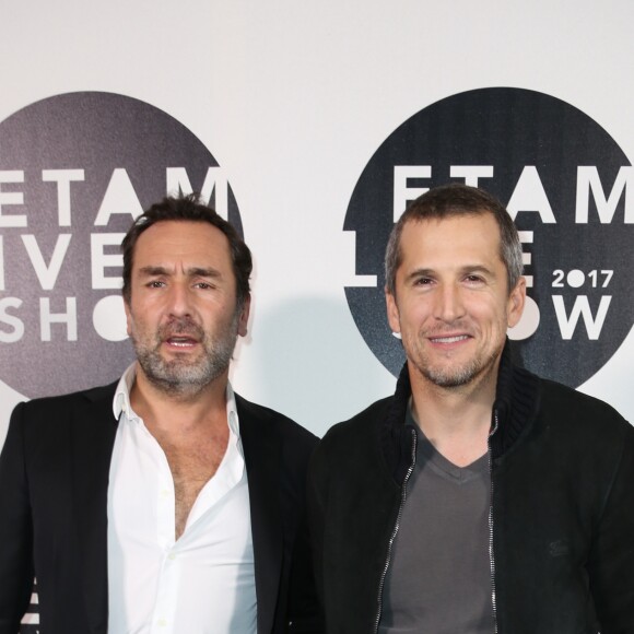 Gilles Lellouche et Guillaume Canet au photocall du 10ème édition du "Etam Live Show" (Etam Lingerie) lors de la Fashion Week à Paris, France, le 26 septembre 2017. Photo by Rachid Bellak/Bestimage