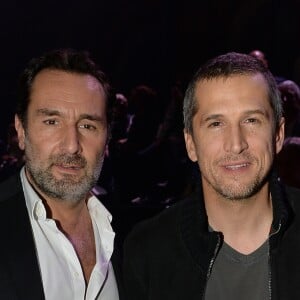 Gilles Lellouche et Guillaume Canet à la 10ème édition du "Etam Live Show" (Etam Lingerie) lors de la Fashion Week à l'école nationale supérieure des beaux-arts à Paris, France, le 26 septembre 2017. Photo by CVS-Veeren/Bestimage