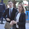 L'infante Cristina d'Espagne et son mari Inaki Urdangarin en février 2016 à Palma de Majorque lors du procès de l'affaire Noos.