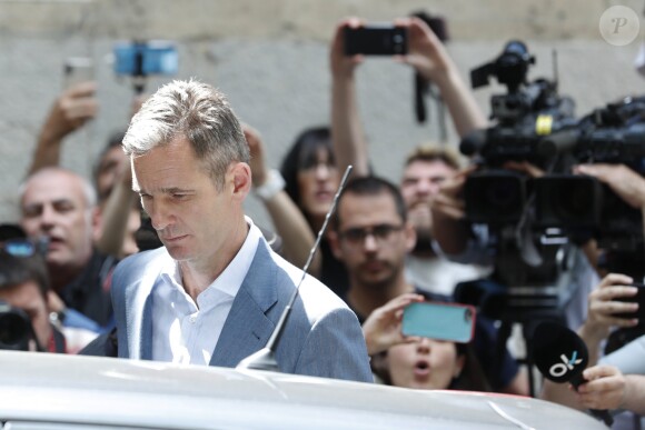 Inaki Urdangarin inculpé dans le procès "case Noos" arrive et quitte le tribunal de Palma de Majorque en Espagne le 13 juin 2018.