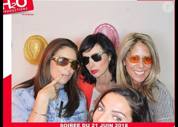 Valérie Bénaïm, Rachel Bourlier, Géraldine Maillet et Francesca Antoniotti à la soirée H2O à Paris, le 21 juin 2018