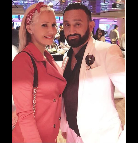 Tatiana-Laurence Delarue avec Cyril Hanouna lors de la soirée H20 à Paris, le 21 juin 2018.