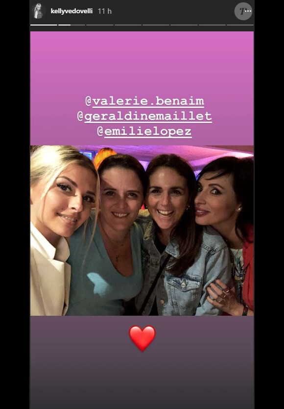 Kelly Vedovelli, Emilie Lopez, Valérie Bénaïm et Géraldine Maillet à la soirée H2O à Paris, le 21 juin 2018.