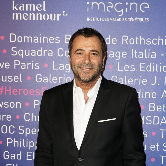 Bernard Montiel - Le professeur S. Lyonnet, président de l'Institut des maladies génétiques, et le galériste K. Mennour ont organisé la soirée "Heroes for Imagine", une grande vente aux enchères d'oeuvres d'art animée par G. Elmaleh et dirigée par le président de Christie's F. de Ricqlès à l'institut Imagine, dans le XVe arrondissement de Paris. Paris, le 12 Février 2018. © Dominique Jacovides/Bestimage