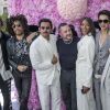 Elias Becker, Lenny Kravitz, Haider Ackermann, Kim Jones (directeur artistique de Dior Homme), Naomi Campbell, Farida Khelfa et Kate Moss - Greeting au défilé de mode Dior Homme collection Printemps-Eté 2019 à la Garde Républicaine lors de la fashion week à Paris, le 23 juin 2018. © Olivier Borde/Bestimage