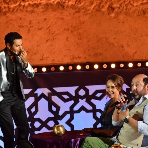 Exclusif - Jamel Debbouze, Julia Vignali et son compagnon Kad Merad - Les célébrités lors du festival "Marrakech du Rire 2018" à Marrakech, Maroc, le 24 juin 2018. © Rachid Bellak/Bestimage