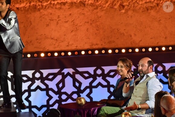 Exclusif - Jamel Debbouze, Julia Vignali et son compagnon Kad Merad - Les célébrités lors du festival "Marrakech du Rire 2018" à Marrakech, Maroc, le 24 juin 2018. © Rachid Bellak/Bestimage