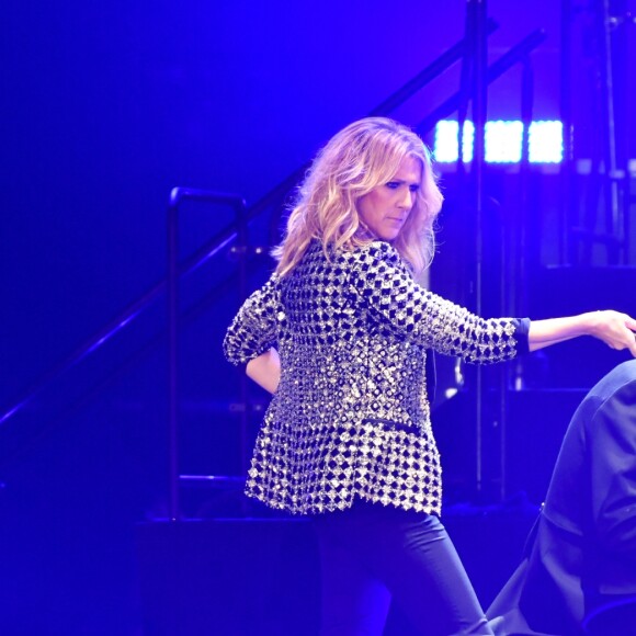 Céline Dion en concert à l'AccorHotels Arena, Paris le 4 juillet 2017. © Lionel Urman/Bestimage