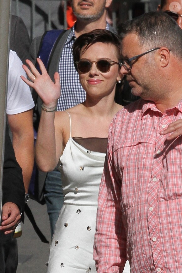 Scarlett Johansson - Les célébrités à la sortie de l'émission 'Jimmy Kimmel Live!' à Hollywood, le 24 avril 2018