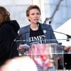 Scarlett Johansson - Les célébrités lors des manifestations géantes aux États-Unis pour la 2e "Marche des femmes" anti-Trump à Los Angeles le 20 janvier 2018.