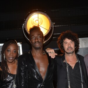 Exclusif - No Web No Blog - Krichou Montieux, Marco Prince, Yarol Poupaud et Nicolas « Niktus » Baby - Backstage - Enregistrement de l'émission "Johnny, toute la musique qu'ils aiment" à la Seine Musicale, qui sera diffusée le 6 janvier sur TF1. Le 13 décembre 2017 © Perusseau-Veeren / Bestimage  No Web No Blog pour Belgique et Suisse13/12/2017 - Paris