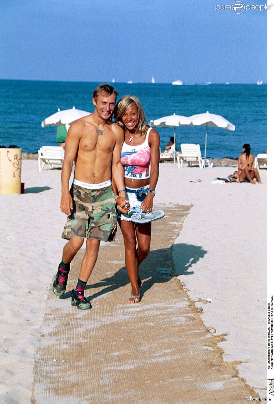 David Guetta et Cathy Guetta à en août 2001 Purepeople