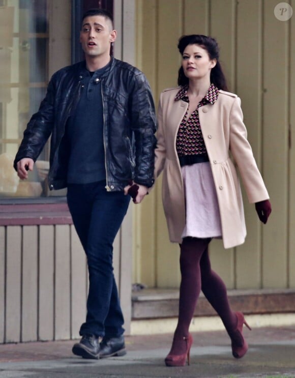 Exclusif - Emilie de Ravin sur le tournage de "Once Upon A Time" à Vancouver, le 20 février 2015